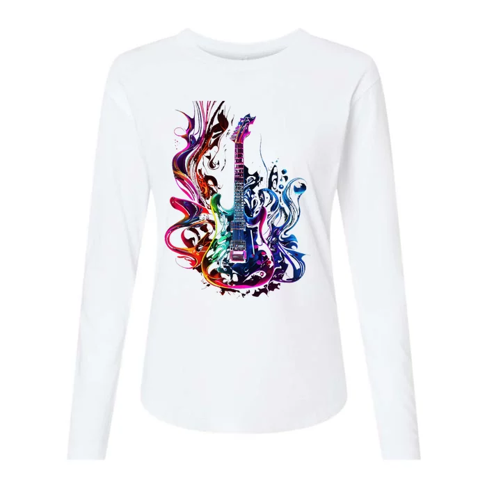 Electric Guitar Guitarists Womens Cotton Relaxed Long Sleeve T-Shirt