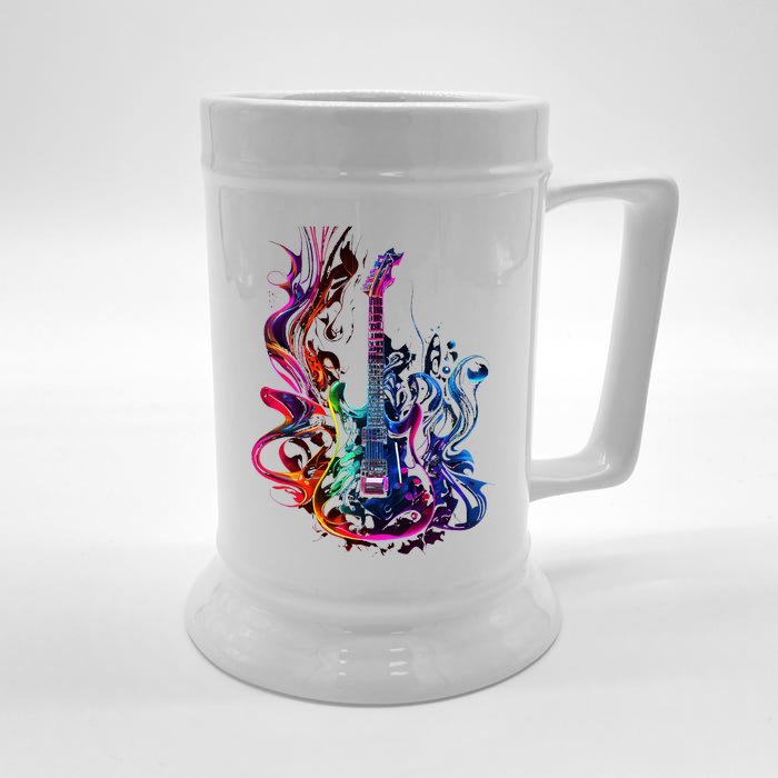 Electric Guitar Guitarists Front & Back Beer Stein