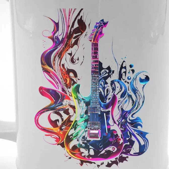 Electric Guitar Guitarists Front & Back Beer Stein