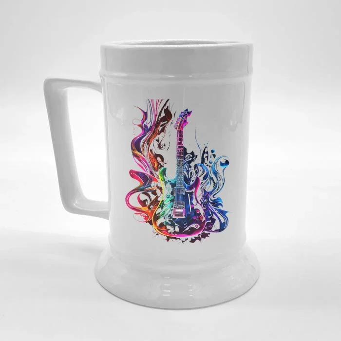 Electric Guitar Guitarists Front & Back Beer Stein