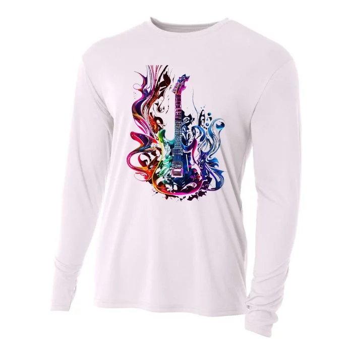 Electric Guitar Guitarists Cooling Performance Long Sleeve Crew