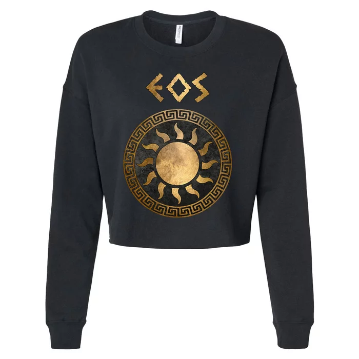 Eos Greek Goddess Of The Dawn Symbol Cropped Pullover Crew