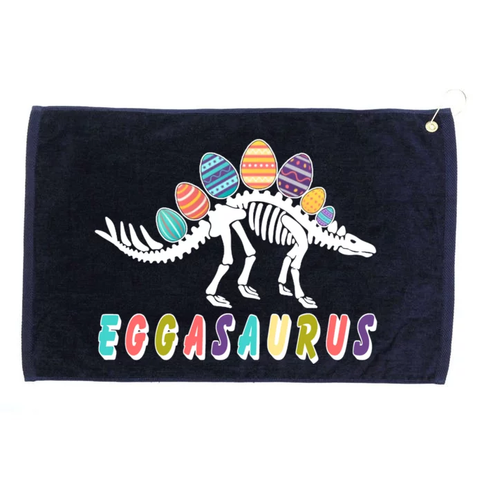 Eggasaurus Dino Stegosaurus Easter Egg Dinosaur Grommeted Golf Towel