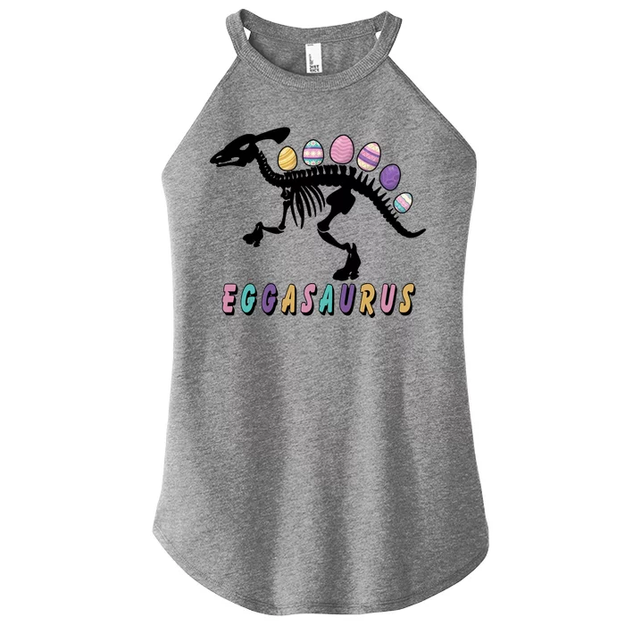 Eggasaurus Plateosaurus Funny Cute Easter Women’s Perfect Tri Rocker Tank