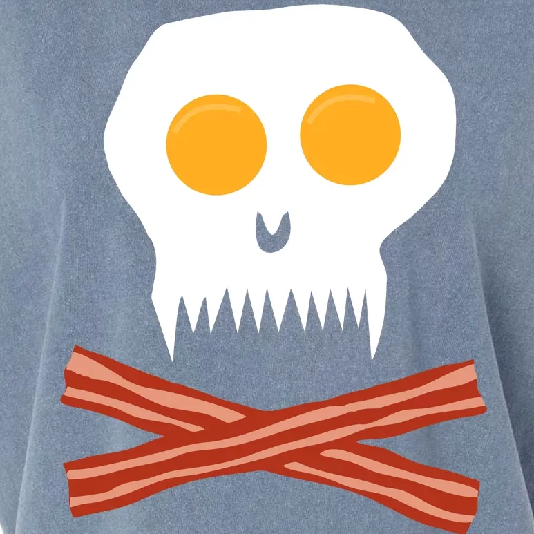 Eggs And Bacon Skull Garment-Dyed Women's Muscle Tee