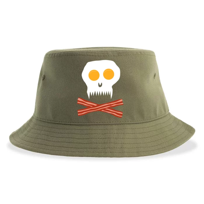 Eggs And Bacon Skull Sustainable Bucket Hat