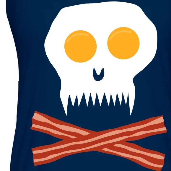 Eggs And Bacon Skull Ladies Essential Flowy Tank