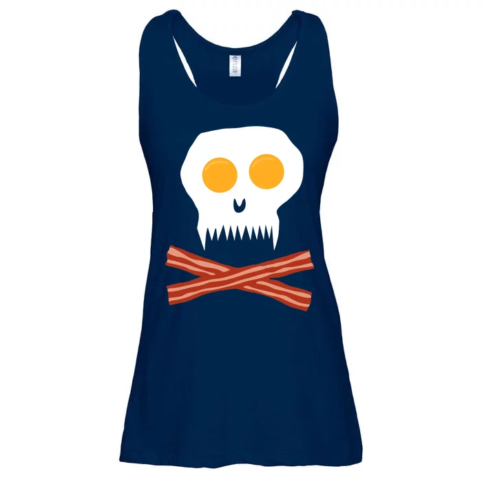 Eggs And Bacon Skull Ladies Essential Flowy Tank