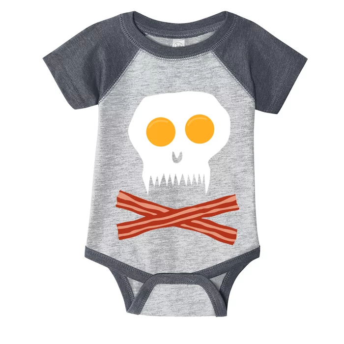 Eggs And Bacon Skull Infant Baby Jersey Bodysuit