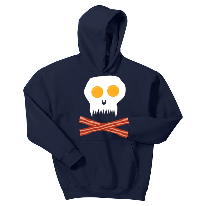 Eggs And Bacon Skull Kids Hoodie