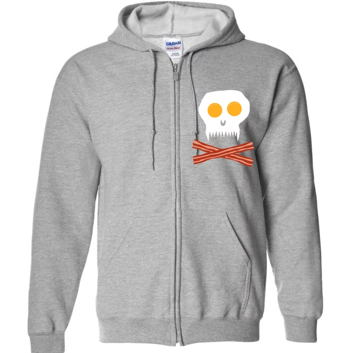 Eggs And Bacon Skull Full Zip Hoodie