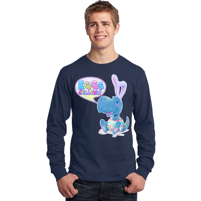 EGGS-Cellent! Cute Easter T-Rex Long Sleeve Shirt