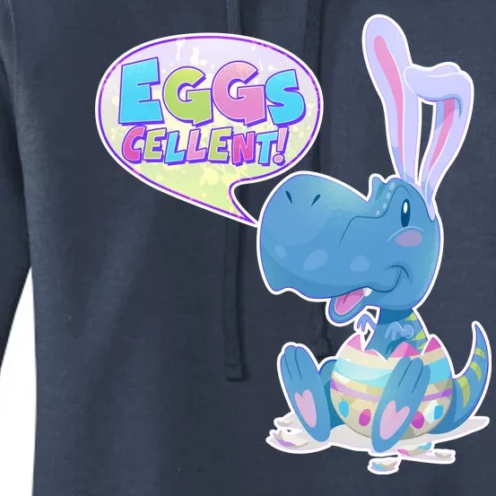 EGGS-Cellent! Cute Easter T-Rex Women's Pullover Hoodie