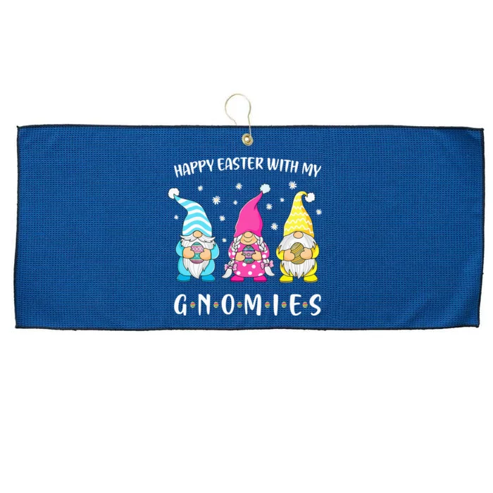 Easter Gnome Happy Easter With My Gnomies Large Microfiber Waffle Golf Towel