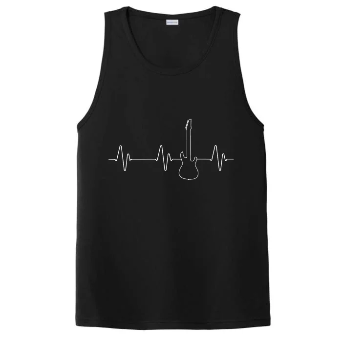 Electric Guitar Heartbeat Tee Bass Music Player Performance Tank