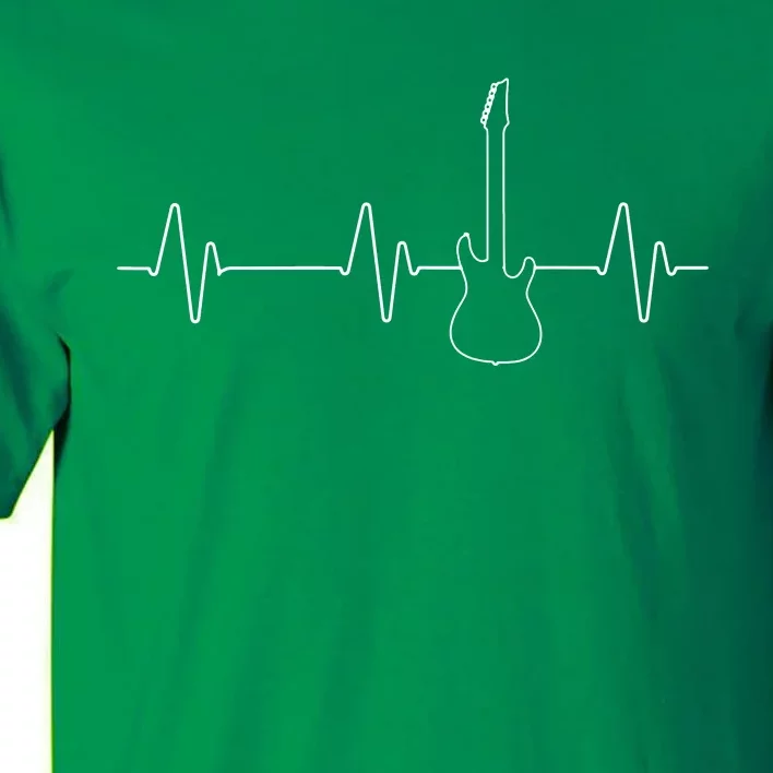 Electric Guitar Heartbeat Tee Bass Music Player Tall T-Shirt