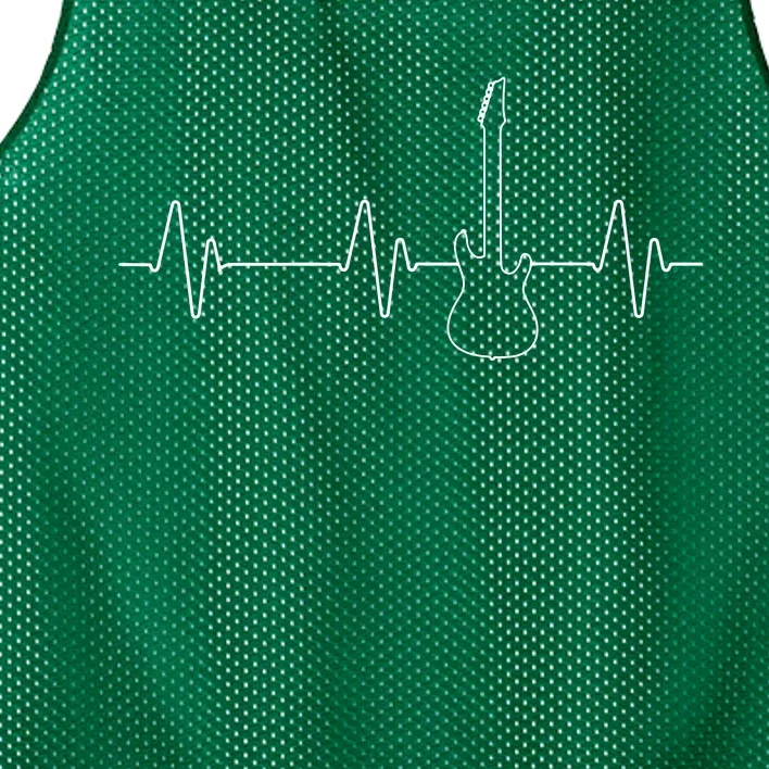 Electric Guitar Heartbeat Tee Bass Music Player Mesh Reversible Basketball Jersey Tank