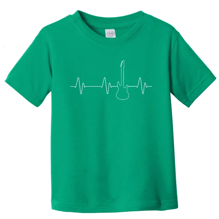 Electric Guitar Heartbeat Tee Bass Music Player Toddler T-Shirt