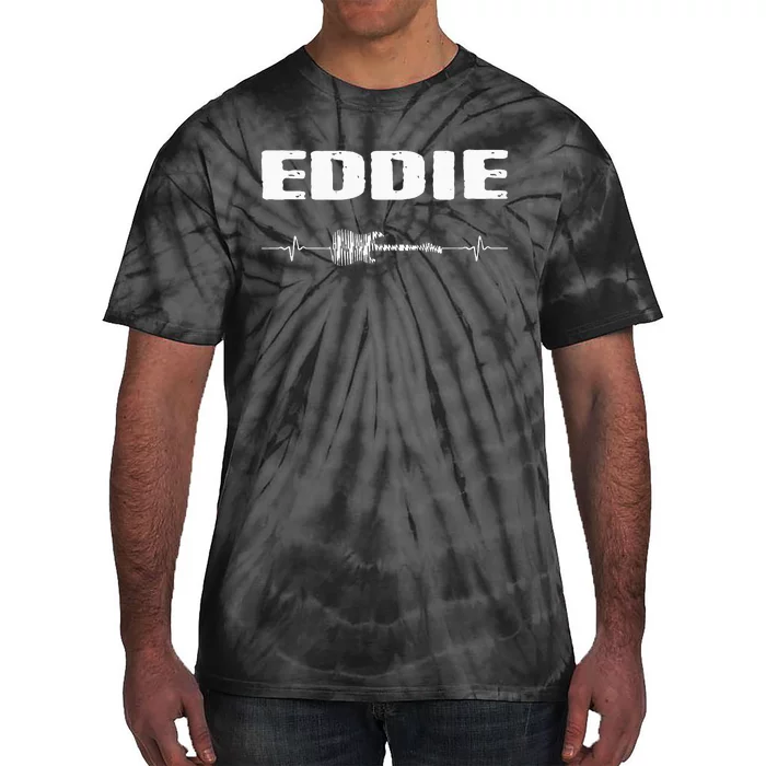 Eddie Guitar Heartbeat Music Guitarist Tie-Dye T-Shirt