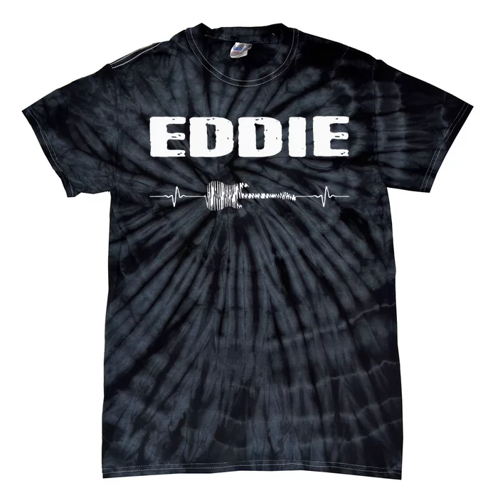 Eddie Guitar Heartbeat Music Guitarist Tie-Dye T-Shirt