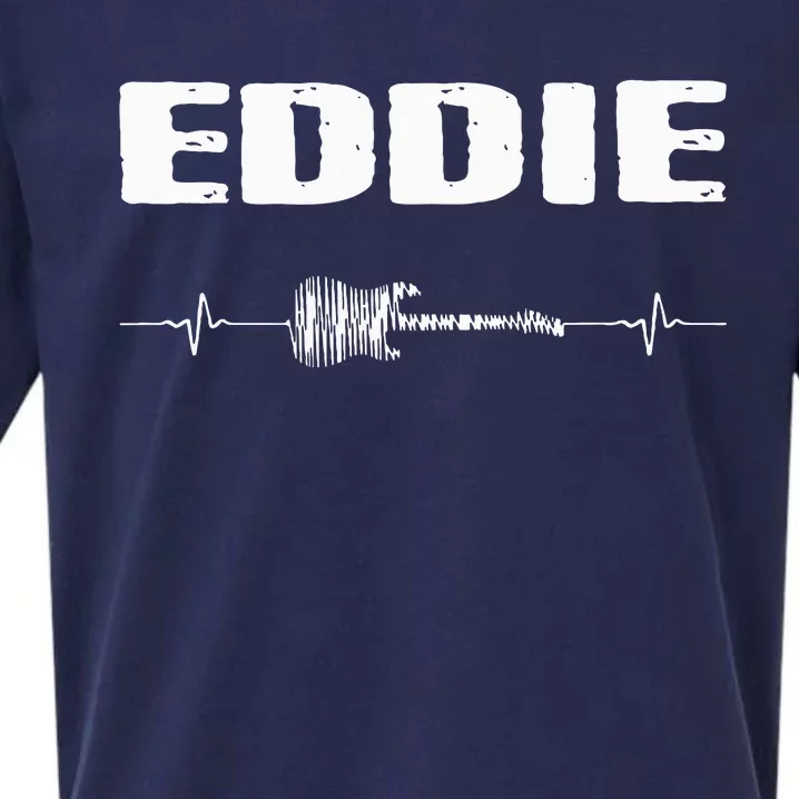 Eddie Guitar Heartbeat Music Guitarist Sueded Cloud Jersey T-Shirt