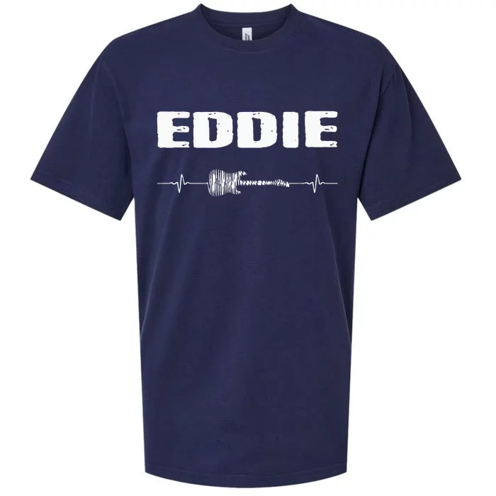 Eddie Guitar Heartbeat Music Guitarist Sueded Cloud Jersey T-Shirt