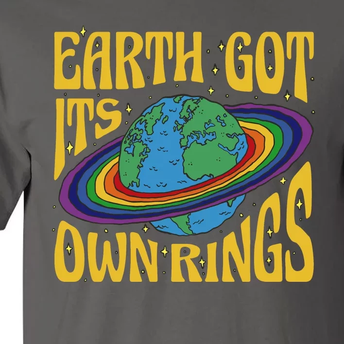 Earth Got It's Own Rings Pride Month Planet Tall T-Shirt