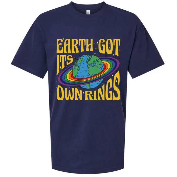 Earth Got It's Own Rings Pride Month Planet Sueded Cloud Jersey T-Shirt