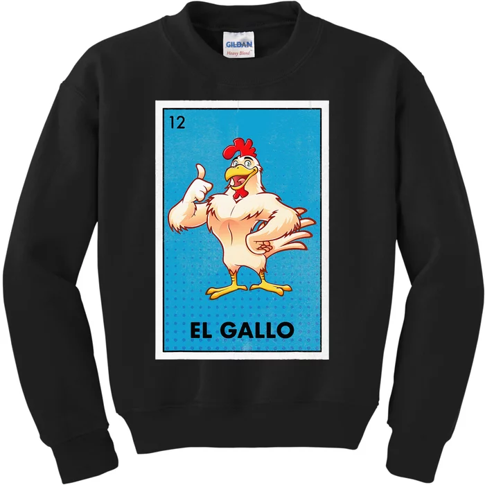 El Gallo Lottery Tradicional Vintage Rooster Kids Sweatshirt