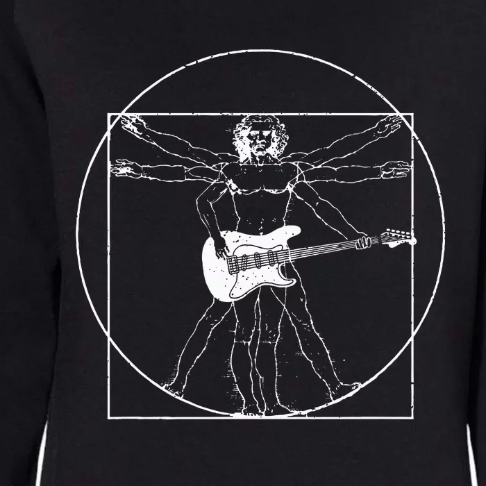 Electric Guitar Musician Gift Da Vinci Drawing Womens California Wash Sweatshirt