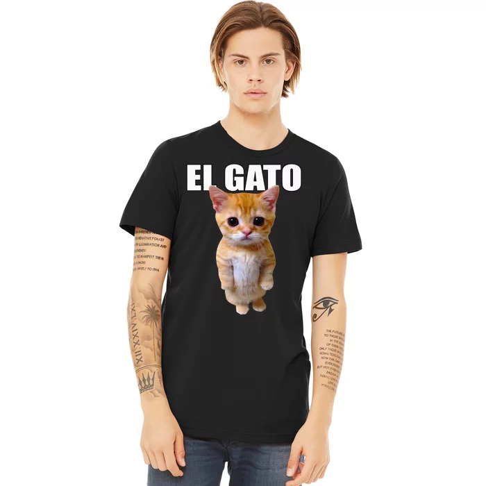 El Gato Meme Sad Crying Cat Munchkin Kitty Meme Trendy Premium T-Shirt