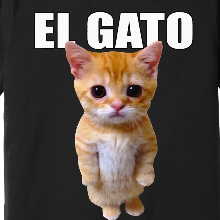 El Gato Meme Sad Crying Cat Munchkin Kitty Meme Trendy Premium T-Shirt