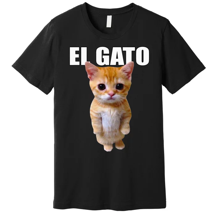 El Gato Meme Sad Crying Cat Munchkin Kitty Meme Trendy Premium T-Shirt