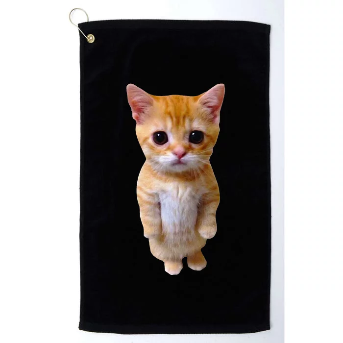 El Gato Meme Sad Crying Cat Munchkin Kitty Meme Trendy Platinum Collection Golf Towel