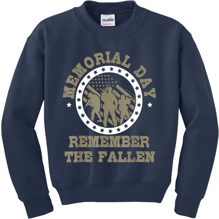 Eternal Gratitude Memorial Day TributeRemember The Fallen Kids Sweatshirt