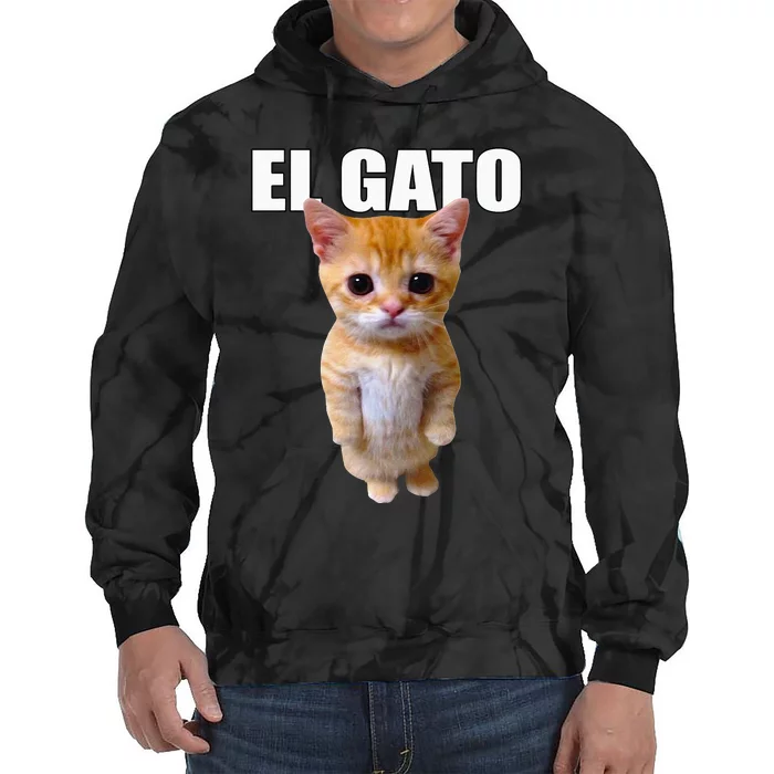 El Gato Meme Sad Crying Cat Munchkin Kitty Meme Trendy Tie Dye Hoodie