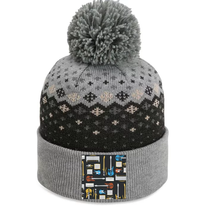 Electric Guitar Musical The Baniff Cuffed Pom Beanie