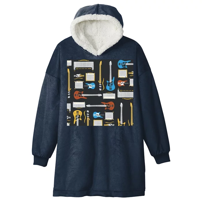 Electric Guitar Musical Hooded Wearable Blanket