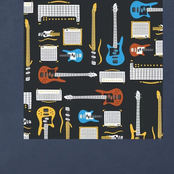 Electric Guitar Musical Zip Tote Bag