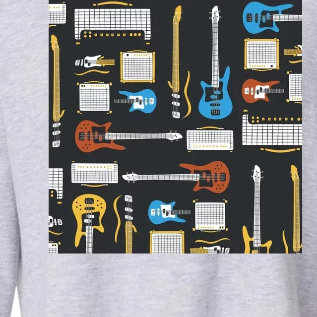 Electric Guitar Musical Cropped Pullover Crew