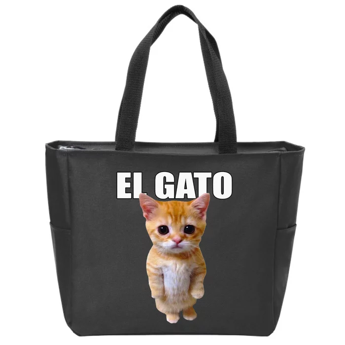 El Gato Meme Sad Crying Cat Munchkin Kitty Meme Trendy Zip Tote Bag