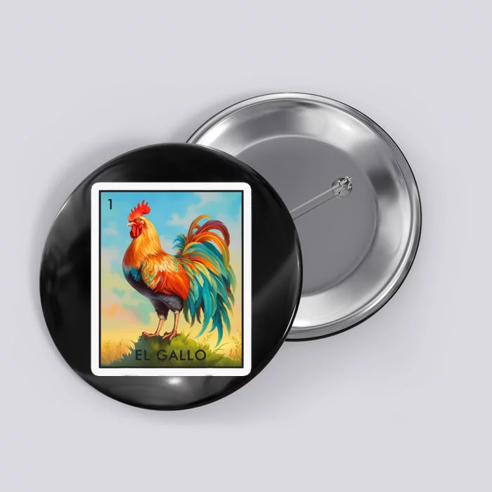 El Gallo Mexican Lottery Bingo Game Traditional Rooster Card Button