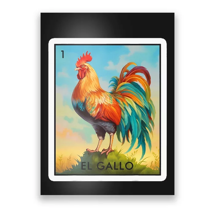 El Gallo Mexican Lottery Bingo Game Traditional Rooster Card Poster