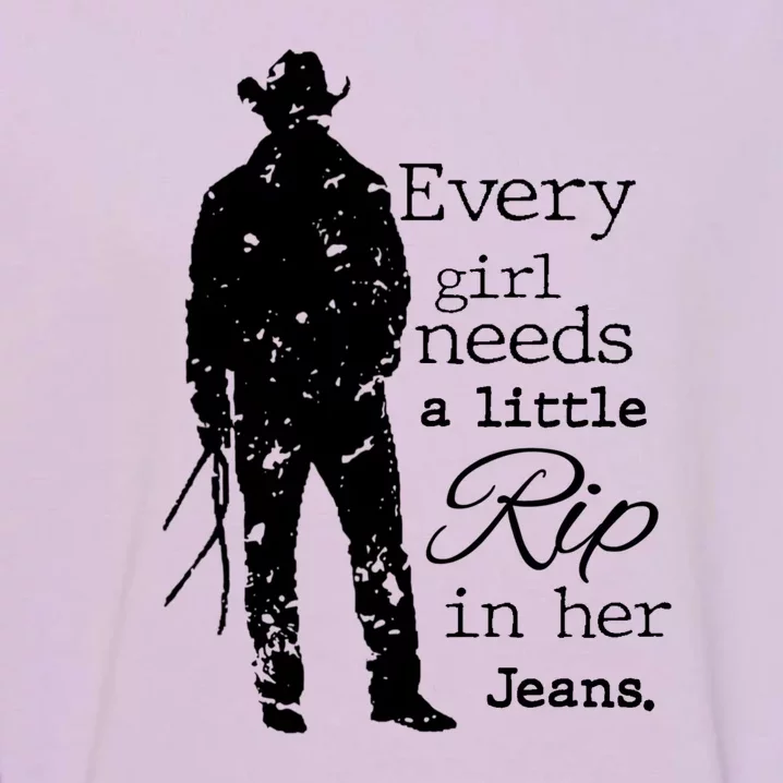 Every Girl Needs A Little Rip In Her Jeans Garment-Dyed Sweatshirt