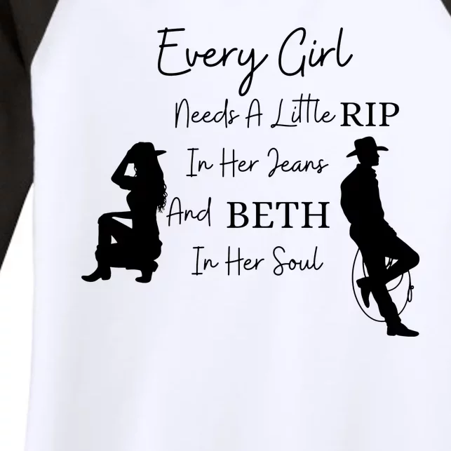 Every Girl Needs Beth In Her Soul Women's Tri-Blend 3/4-Sleeve Raglan Shirt