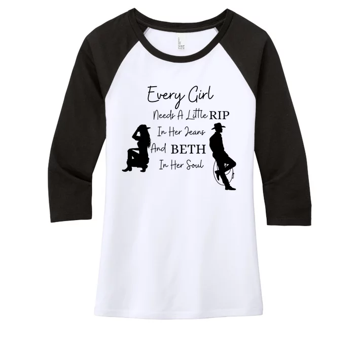 Every Girl Needs Beth In Her Soul Women's Tri-Blend 3/4-Sleeve Raglan Shirt