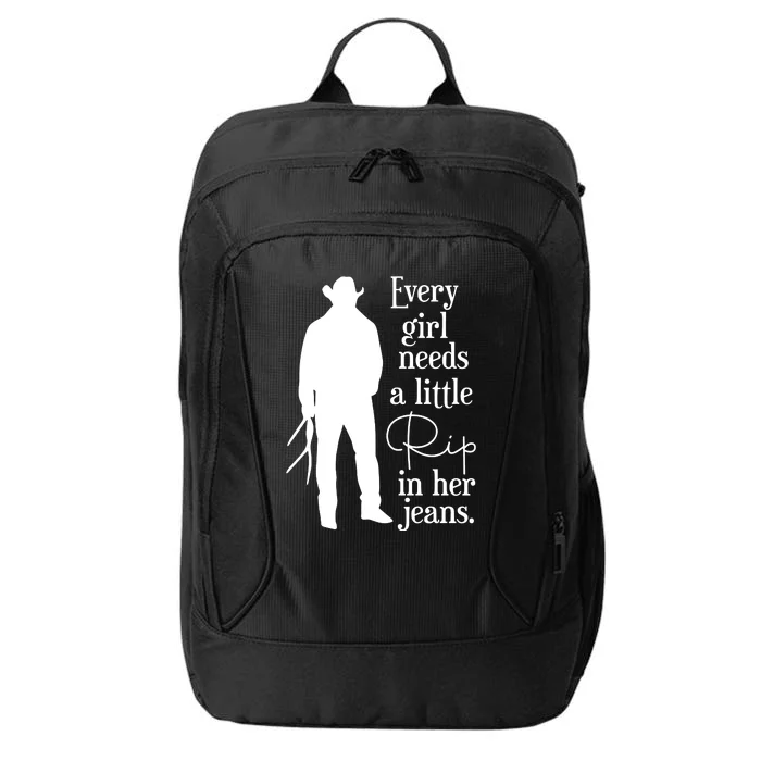 Every Girl Needs A Little Rip In Her Jeans City Backpack