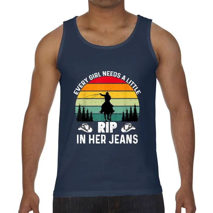 Every Girl Needs A Little Rip In Her Jeans Comfort Colors® Tank Top