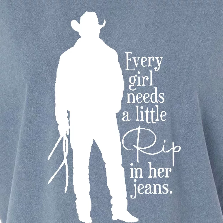 Every Girl Needs A Little Rip In Her Jeans Garment-Dyed Women's Muscle Tee