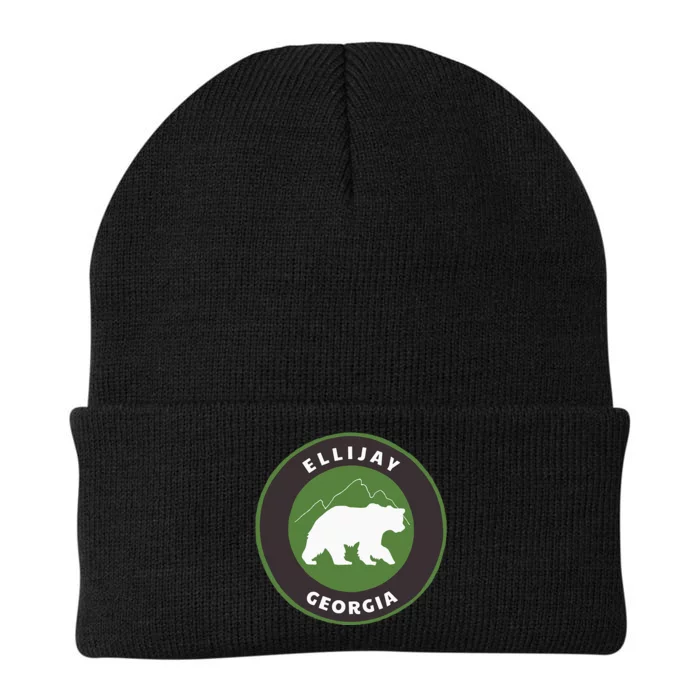 Ellijay Georgia Outdoors Ga Bear Mountains Badge Knit Cap Winter Beanie